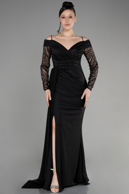 Abendkleid Lang Schwarz ABU3656