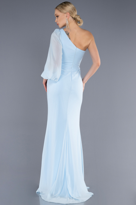 Abendkleid Lang Chiffon Eisblau ABU3677