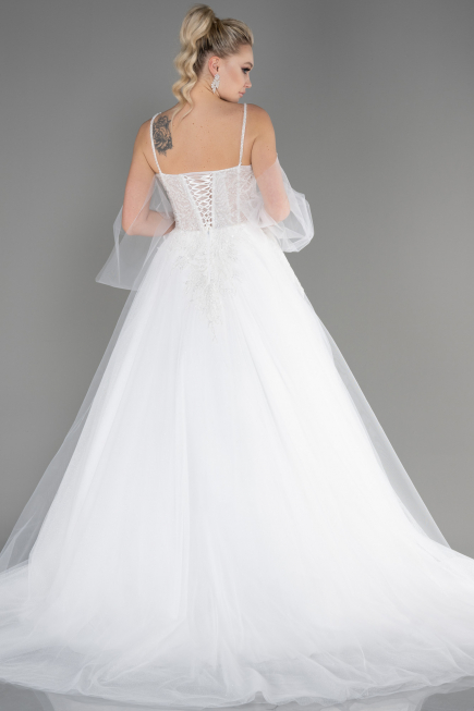 Hochzeitskleider Lang Weiß ABU3704