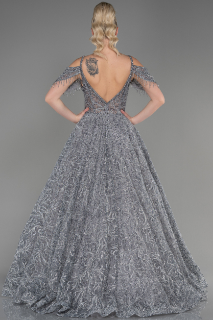 Abendkleid Lang Grau ABU3708