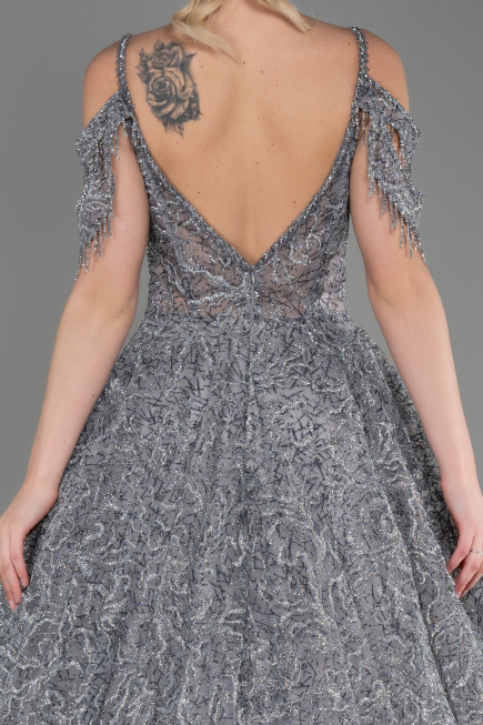 Abendkleid Lang Grau ABU3708