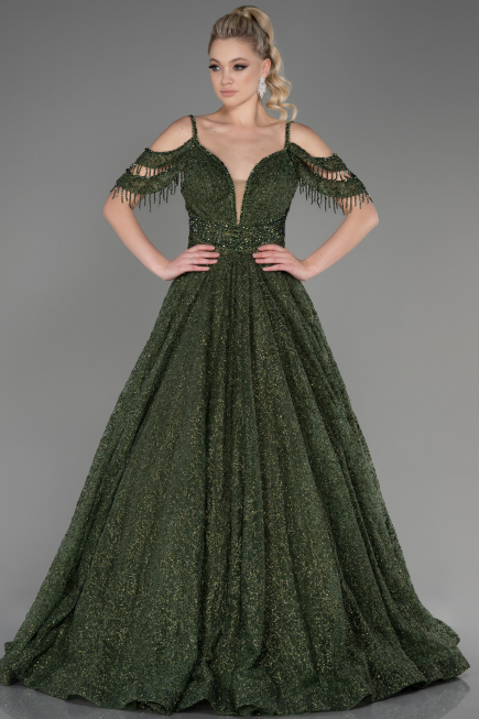 Abendkleid Lang Khaki ABU3708
