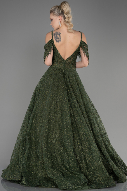 Abendkleid Lang Khaki ABU3708
