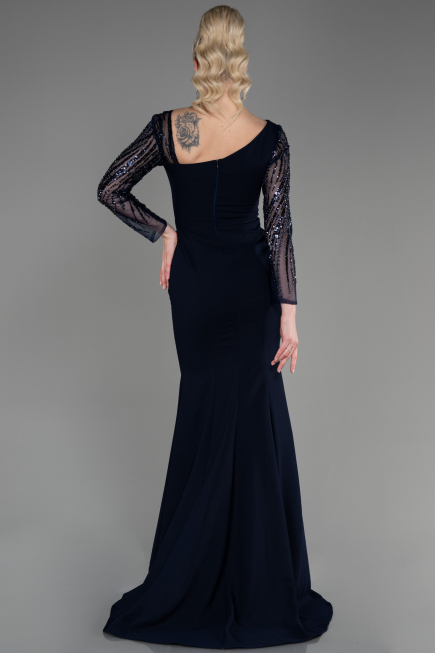 Abendkleid Lang Marineblau ABU3712