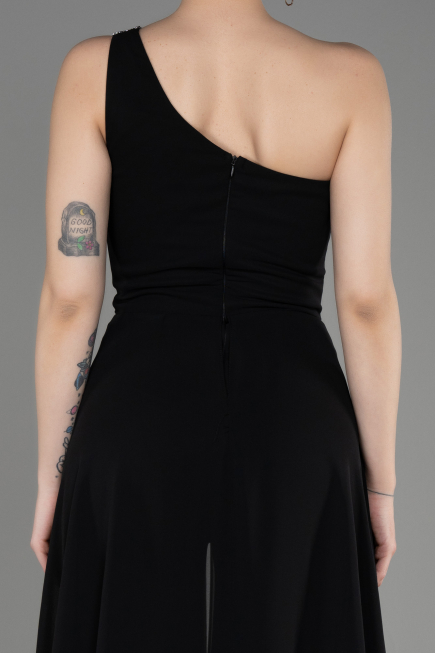 Partykleid Lang Chiffon Schwarz ABT116