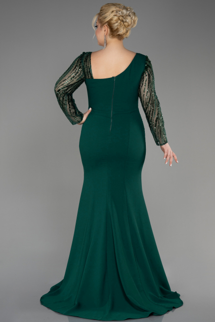 Brautkleid In Übergröße Lang Smaragdgrün ABU3713