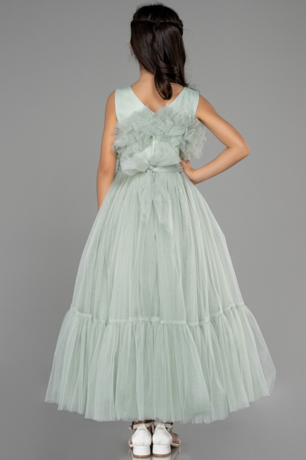 Abendkleid für Kinder Lang Türkis ABU3726