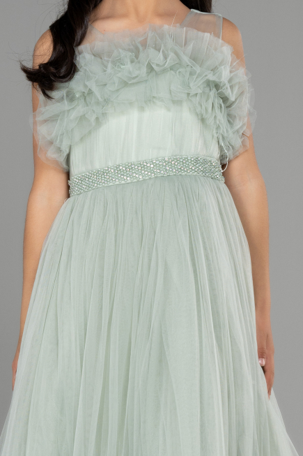 Abendkleid für Kinder Lang Türkis ABU3726