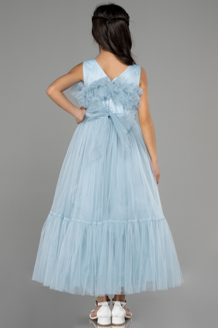 Abendkleid für Kinder Lang Blau ABU3726
