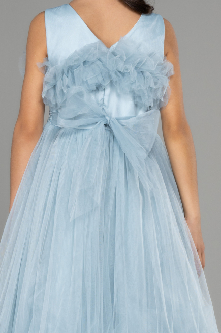 Abendkleid für Kinder Lang Blau ABU3726
