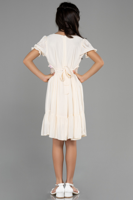 Abendkleid für Kinder Midi Weiß ABK1948