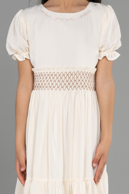 Abendkleid für Kinder Midi Weiß ABK1948