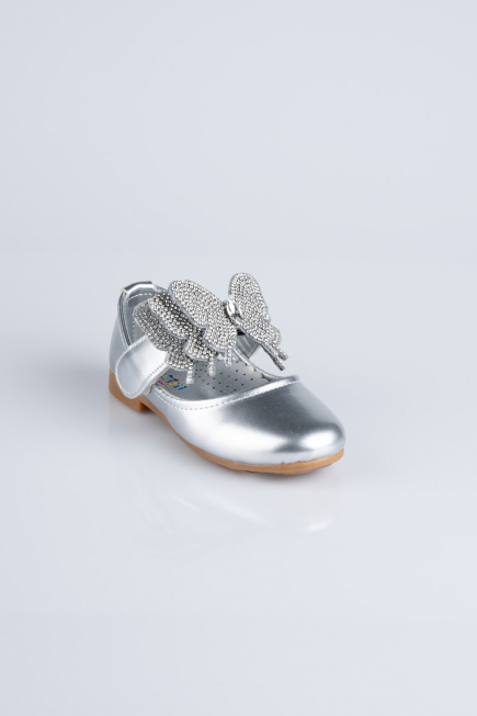 Kinderschuhe Lackleder Silber MJ4001