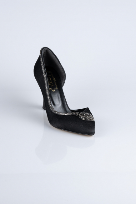 Stiletto Satin Schwarz MJ8008