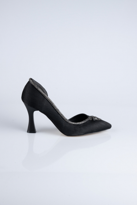 Stiletto Satin Schwarz MJ8008