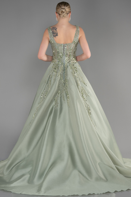 Designer Abendkleid Lang Minzgrün ABU3745