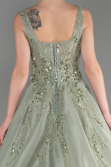 Designer Abendkleid Lang Minzgrün ABU3745