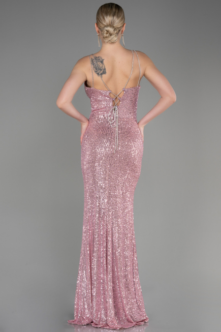 Abendkleid im Meerjungfrau-Stil Lang Puder ABU3768