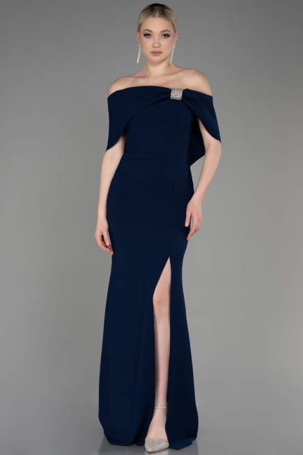 Abendkleid Lang Marineblau ABU3775