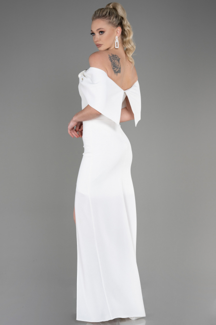 Abendkleid Lang Weiß ABU3775