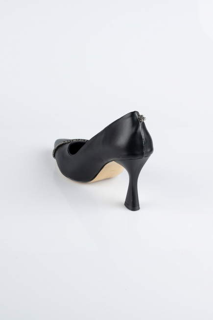 Stiletto Leder Schwarz MJD5158