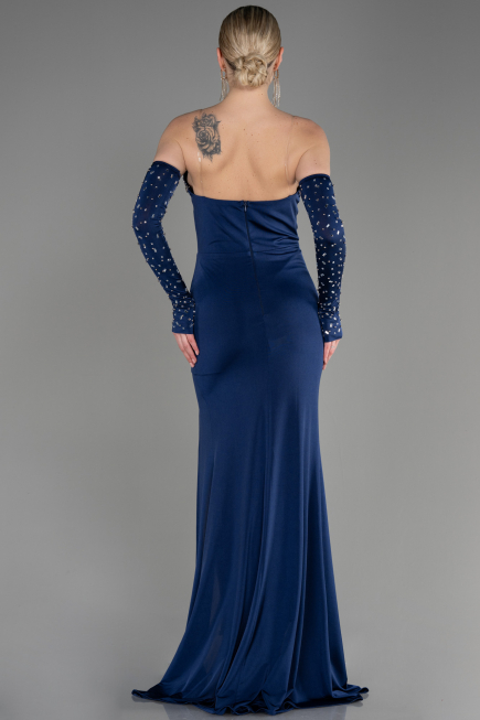 Abendkleid Lang Marineblau ABU3824