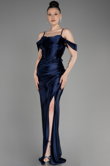 Abendkleid Lang Marineblau ABU3840