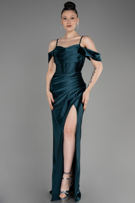 Abendkleid Lang Smaragdgrün ABU3840