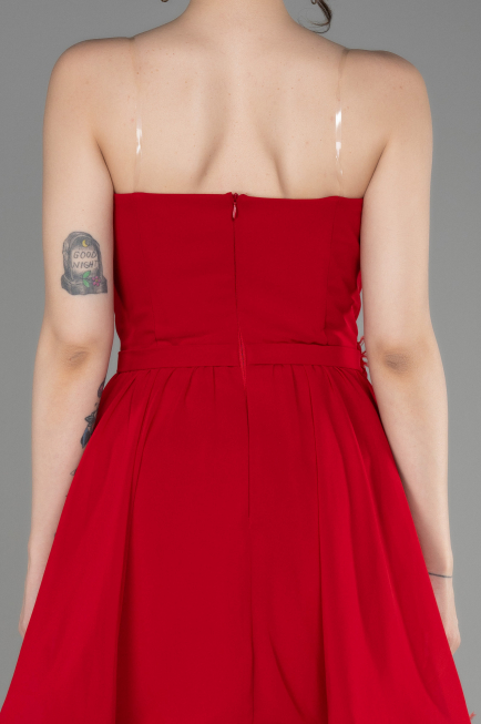 Partykleid Kurz Chiffon Rot ABK2034
