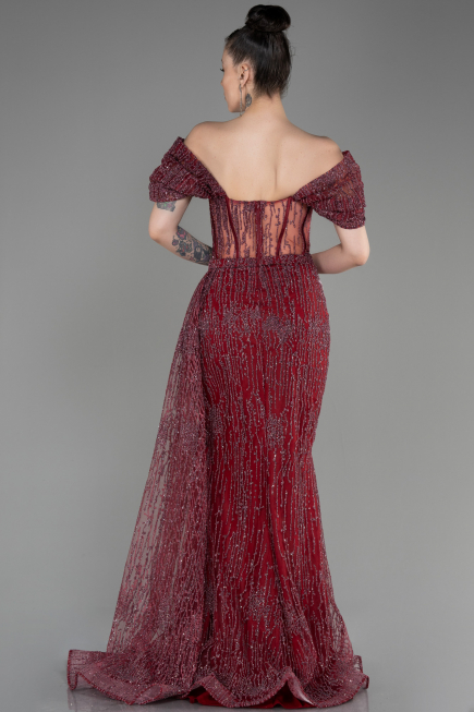 Abendkleid Lang Weinrot ABU2706