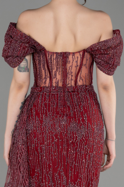 Abendkleid Lang Weinrot ABU2706