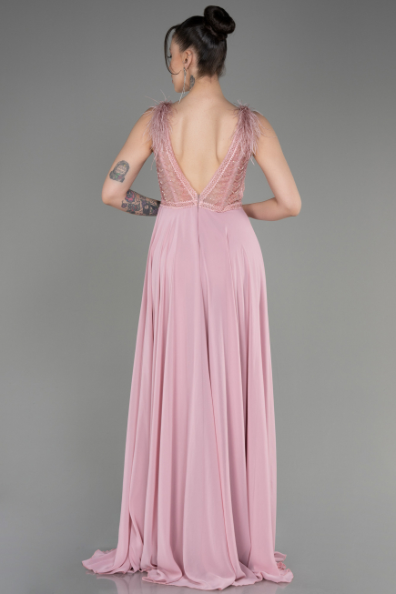 Abendkleid Lang Chiffon Puder ABU3856