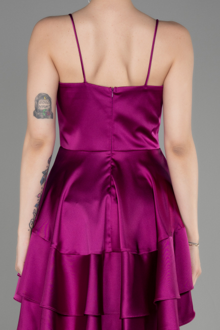 Partykleid Kurz Satin Schwarz ABK2042