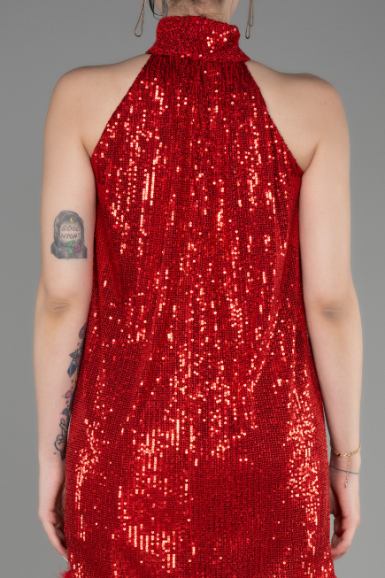 Abendkleid Kurz Rot ABK2049