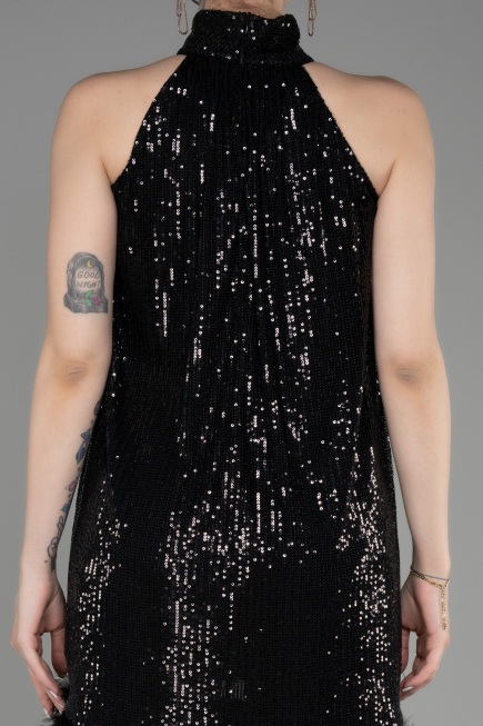 Abendkleid Kurz Schwarz ABK2049