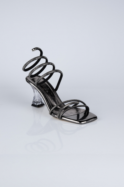Party-Schuhe Steinbesetzt Platin AB2002