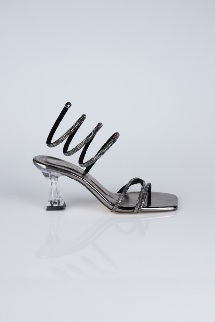 Party-Schuhe Steinbesetzt Platin AB2002