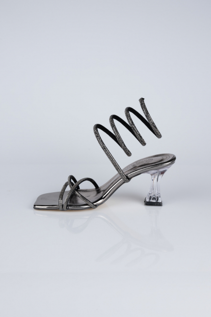 Party-Schuhe Steinbesetzt Platin AB2002