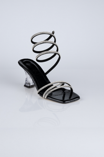 Party-Schuhe Steinbesetzt Schwarz AB2002