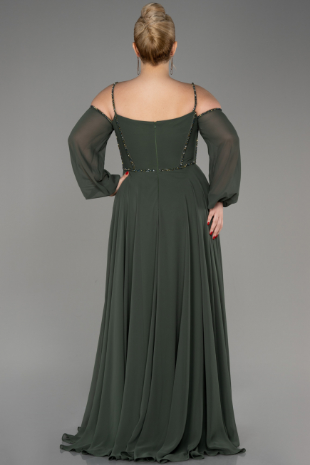 Abendkleid Lang Chiffon Khaki ABU3914