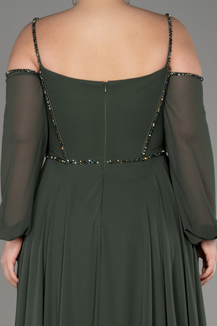 Abendkleid Lang Chiffon Khaki ABU3914