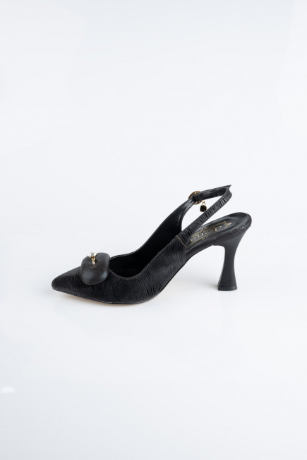 Stiletto Laserschnitt Schwarz MJL5164