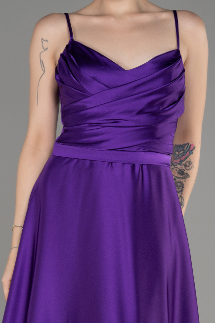Violette Abendkleid Satin Lang ABU1601