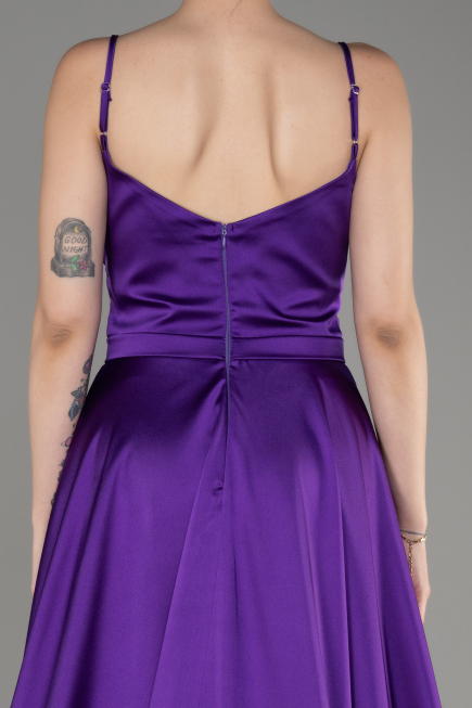 Violette Abendkleid Satin Lang ABU1601