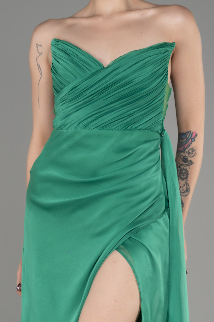 Abschlusskleid Lang Chiffon Grün ABU3947