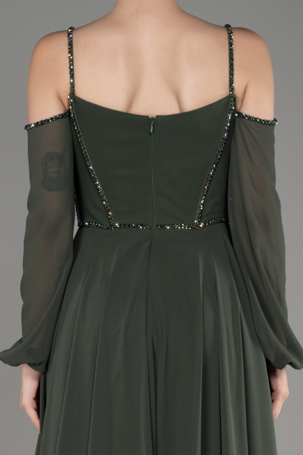 Abendkleid Lang Chiffon Khaki ABU3914