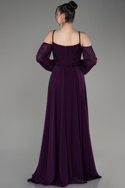 Abendkleid Lang Chiffon Violette ABU3914