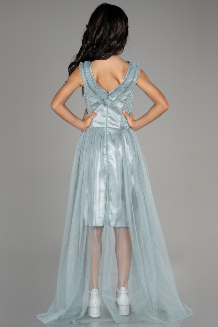 Abendkleid für Kinder Kurz Türkis ABK1713