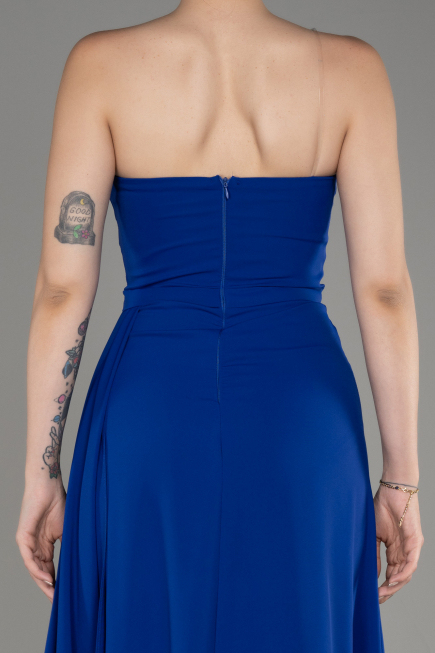 Abendkleid Lang Chiffon Sächsischblau ABU3974