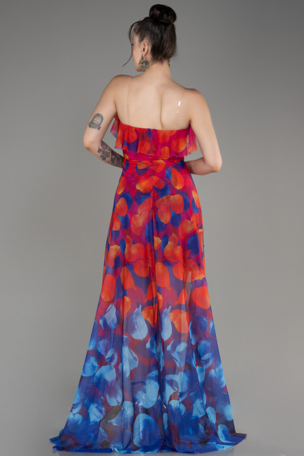 Abendkleid Lang Fuchsie ABU3975
